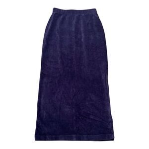 Free people deep purple ribbed maxi skirt with slit women’s size extra small